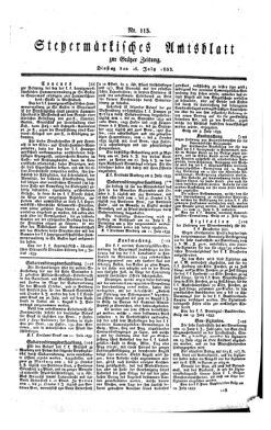 Steyermärkisches Amtsblatt zur Grätzer Zeitung 18330716 Seite: 1