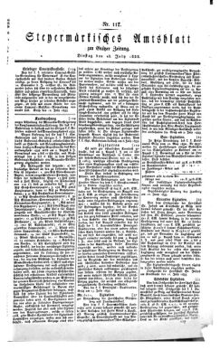 Steyermärkisches Amtsblatt zur Grätzer Zeitung 18330723 Seite: 1