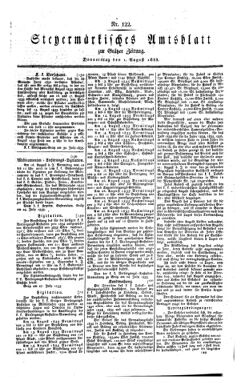 Steyermärkisches Amtsblatt zur Grätzer Zeitung 18330801 Seite: 1