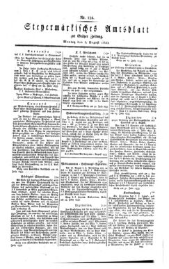 Steyermärkisches Amtsblatt zur Grätzer Zeitung 18330805 Seite: 1