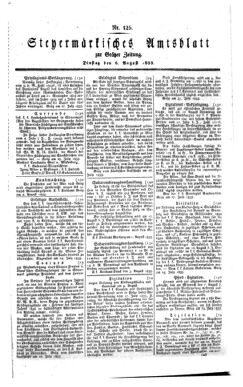 Steyermärkisches Amtsblatt zur Grätzer Zeitung 18330806 Seite: 1