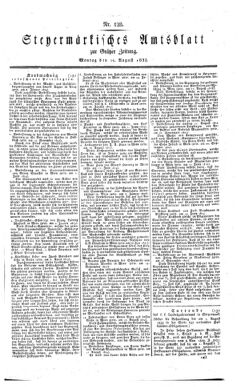 Steyermärkisches Amtsblatt zur Grätzer Zeitung 18330812 Seite: 1