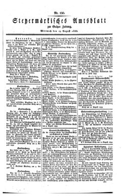 Steyermärkisches Amtsblatt zur Grätzer Zeitung 18330814 Seite: 1