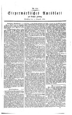 Steyermärkisches Amtsblatt zur Grätzer Zeitung 18330817 Seite: 1