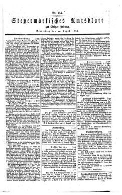 Steyermärkisches Amtsblatt zur Grätzer Zeitung 18330822 Seite: 1