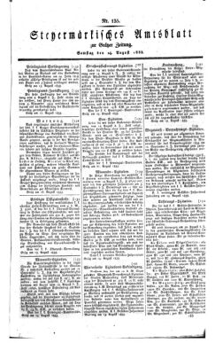 Steyermärkisches Amtsblatt zur Grätzer Zeitung 18330824 Seite: 1