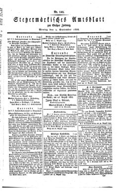 Steyermärkisches Amtsblatt zur Grätzer Zeitung 18330902 Seite: 1