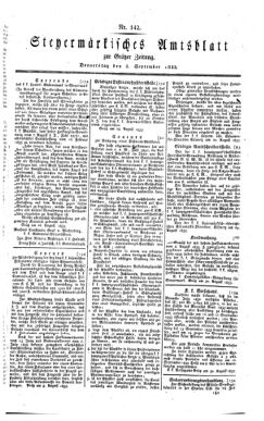 Steyermärkisches Amtsblatt zur Grätzer Zeitung 18330905 Seite: 1