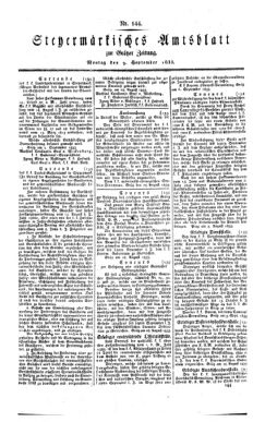 Steyermärkisches Amtsblatt zur Grätzer Zeitung 18330909 Seite: 1