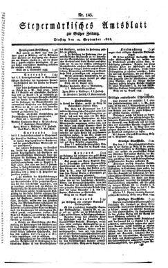 Steyermärkisches Amtsblatt zur Grätzer Zeitung 18330910 Seite: 1