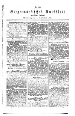 Steyermärkisches Amtsblatt zur Grätzer Zeitung 18330912 Seite: 1