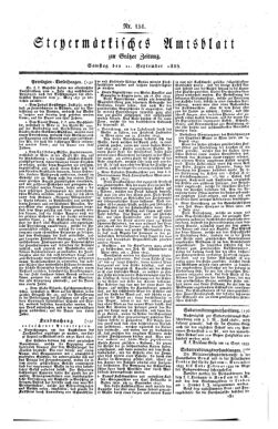 Steyermärkisches Amtsblatt zur Grätzer Zeitung 18330921 Seite: 1