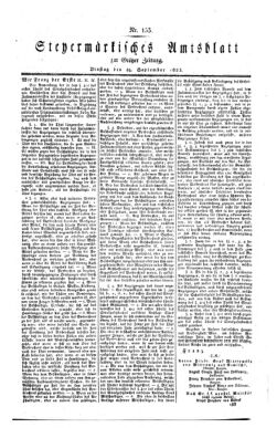 Steyermärkisches Amtsblatt zur Grätzer Zeitung 18330924 Seite: 1