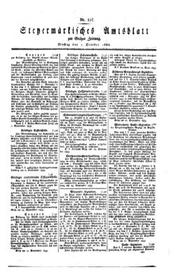 Steyermärkisches Amtsblatt zur Grätzer Zeitung 18331001 Seite: 1