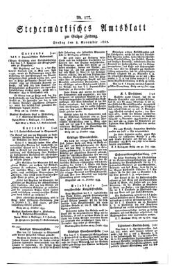 Steyermärkisches Amtsblatt zur Grätzer Zeitung 18331105 Seite: 1