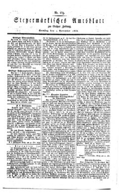 Steyermärkisches Amtsblatt zur Grätzer Zeitung 18331109 Seite: 1