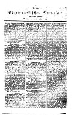 Steyermärkisches Amtsblatt zur Grätzer Zeitung 18331111 Seite: 1