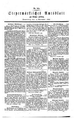 Steyermärkisches Amtsblatt zur Grätzer Zeitung 18331114 Seite: 1