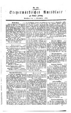 Steyermärkisches Amtsblatt zur Grätzer Zeitung 18331116 Seite: 1