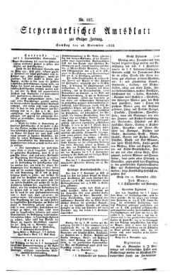 Steyermärkisches Amtsblatt zur Grätzer Zeitung 18331123 Seite: 1