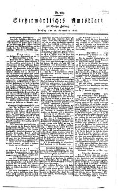 Steyermärkisches Amtsblatt zur Grätzer Zeitung 18331126 Seite: 1