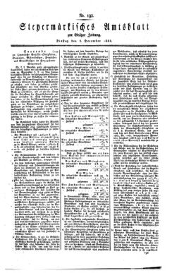 Steyermärkisches Amtsblatt zur Grätzer Zeitung 18331203 Seite: 1