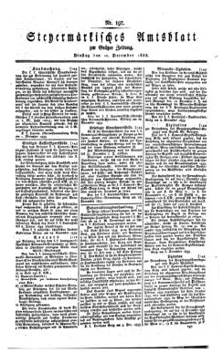 Steyermärkisches Amtsblatt zur Grätzer Zeitung 18331210 Seite: 1