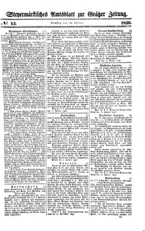 Steyermärkisches Amtsblatt zur Grätzer Zeitung 18360123 Seite: 1