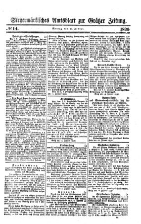 Steyermärkisches Amtsblatt zur Grätzer Zeitung 18360125 Seite: 1