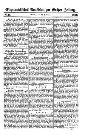 Steyermärkisches Amtsblatt zur Grätzer Zeitung 18360222 Seite: 7