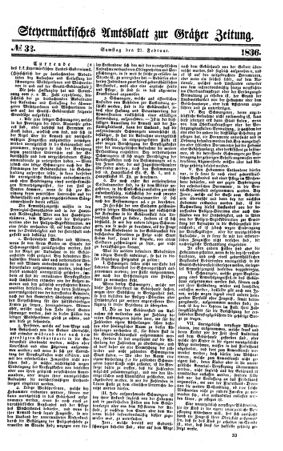 Steyermärkisches Amtsblatt zur Grätzer Zeitung 18360227 Seite: 1