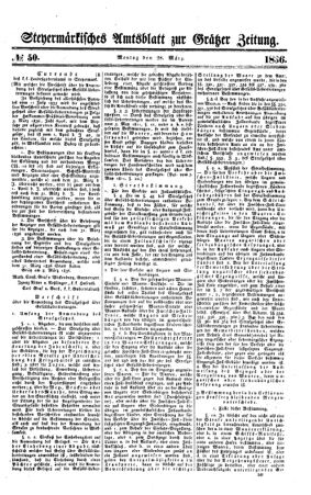 Steyermärkisches Amtsblatt zur Grätzer Zeitung 18360328 Seite: 1