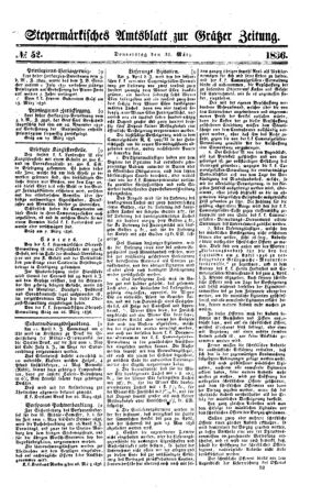 Steyermärkisches Amtsblatt zur Grätzer Zeitung 18360331 Seite: 1