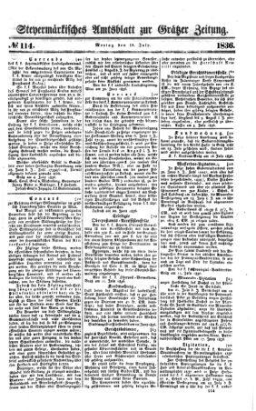 Steyermärkisches Amtsblatt zur Grätzer Zeitung 18360718 Seite: 1