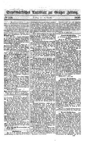 Steyermärkisches Amtsblatt zur Grätzer Zeitung 18360816 Seite: 1