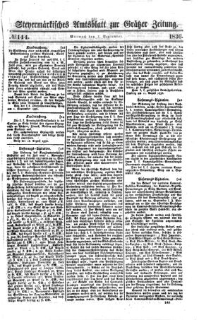 Steyermärkisches Amtsblatt zur Grätzer Zeitung 18360906 Seite: 5