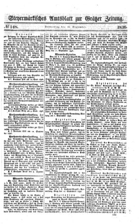 Steyermärkisches Amtsblatt zur Grätzer Zeitung 18360915 Seite: 1