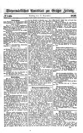 Steyermärkisches Amtsblatt zur Grätzer Zeitung 18360917 Seite: 1