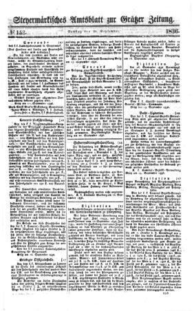 Steyermärkisches Amtsblatt zur Grätzer Zeitung 18360924 Seite: 1