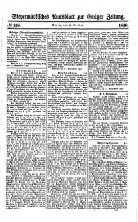 Steyermärkisches Amtsblatt zur Grätzer Zeitung 18361003 Seite: 1