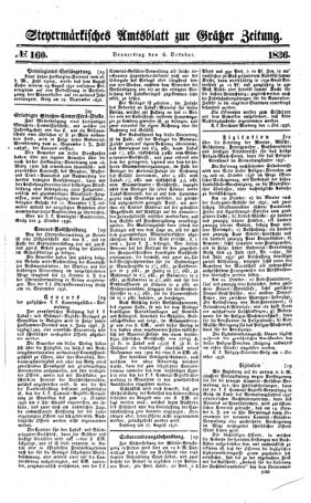 Steyermärkisches Amtsblatt zur Grätzer Zeitung 18361006 Seite: 1