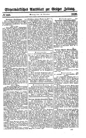 Steyermärkisches Amtsblatt zur Grätzer Zeitung 18361010 Seite: 1