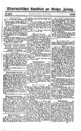 Steyermärkisches Amtsblatt zur Grätzer Zeitung 18361013 Seite: 1