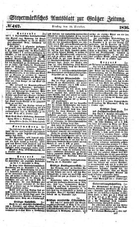 Steyermärkisches Amtsblatt zur Grätzer Zeitung 18361018 Seite: 1