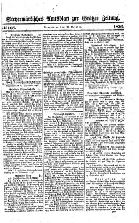 Steyermärkisches Amtsblatt zur Grätzer Zeitung 18361020 Seite: 1