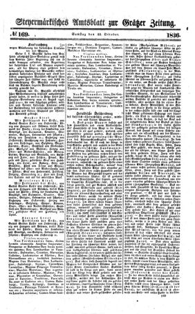 Steyermärkisches Amtsblatt zur Grätzer Zeitung 18361022 Seite: 1