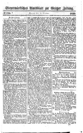 Steyermärkisches Amtsblatt zur Grätzer Zeitung 18361024 Seite: 1