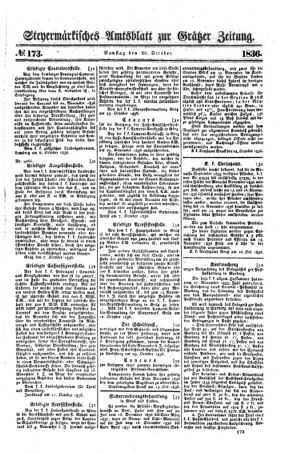 Steyermärkisches Amtsblatt zur Grätzer Zeitung 18361029 Seite: 1