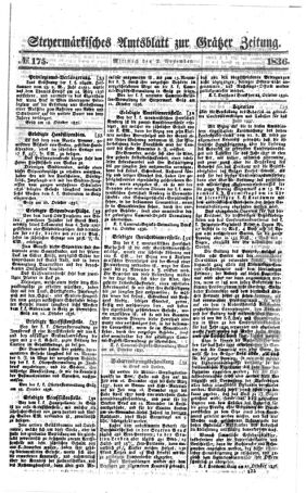 Steyermärkisches Amtsblatt zur Grätzer Zeitung 18361102 Seite: 1