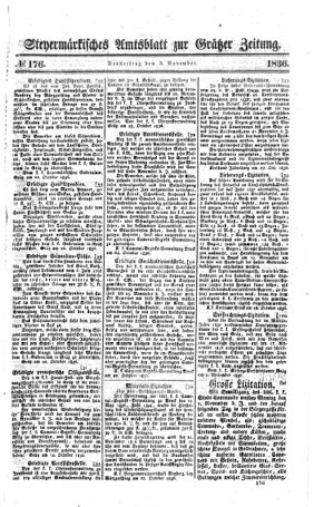 Steyermärkisches Amtsblatt zur Grätzer Zeitung 18361103 Seite: 1